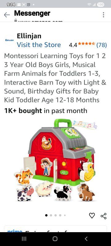 New in Box! Interactive Barn Toy