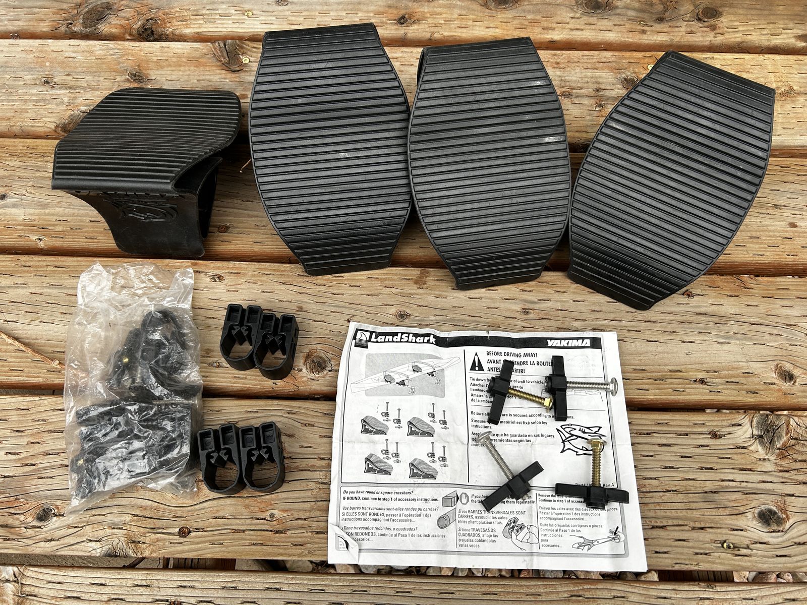 Yakima Landshark rooftop canoe/kayak mounts