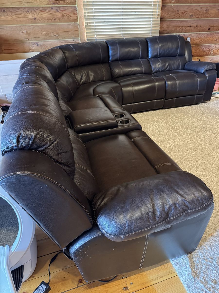 Dunhill Leather 3-piece Power Reclining Sectional