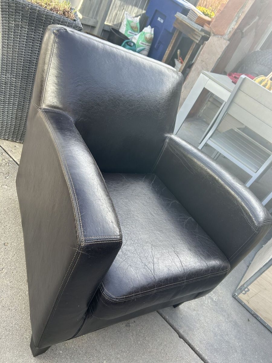 IKEA Happling Faux Leather Armchair Discontinued