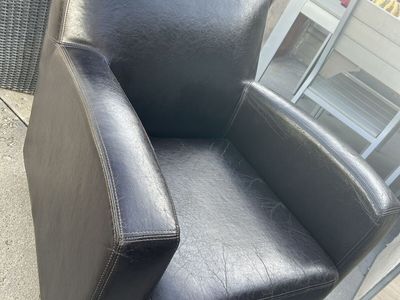 IKEA Happling Faux Leather Armchair Discontinued