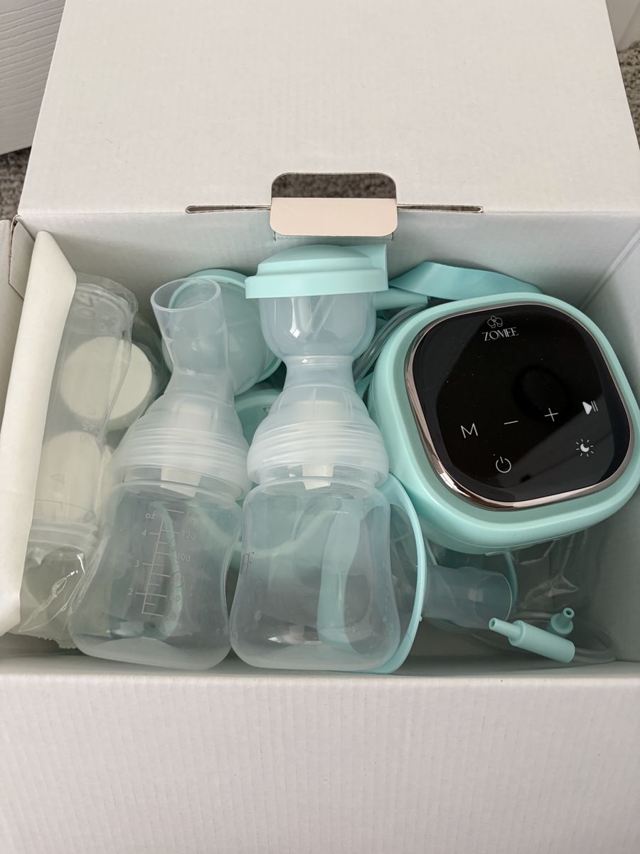 Zomee Z2 Double Electric Breast Pump Bundle with Motif Storage Bags & Cooler Bag - New in Box