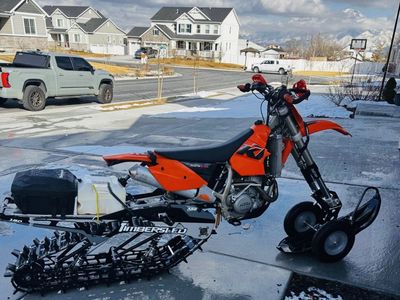 2006 KTM 525 EXC Dirt Bike w/ 2019 Timbersled ARO 120 LE Snowbike Conversion