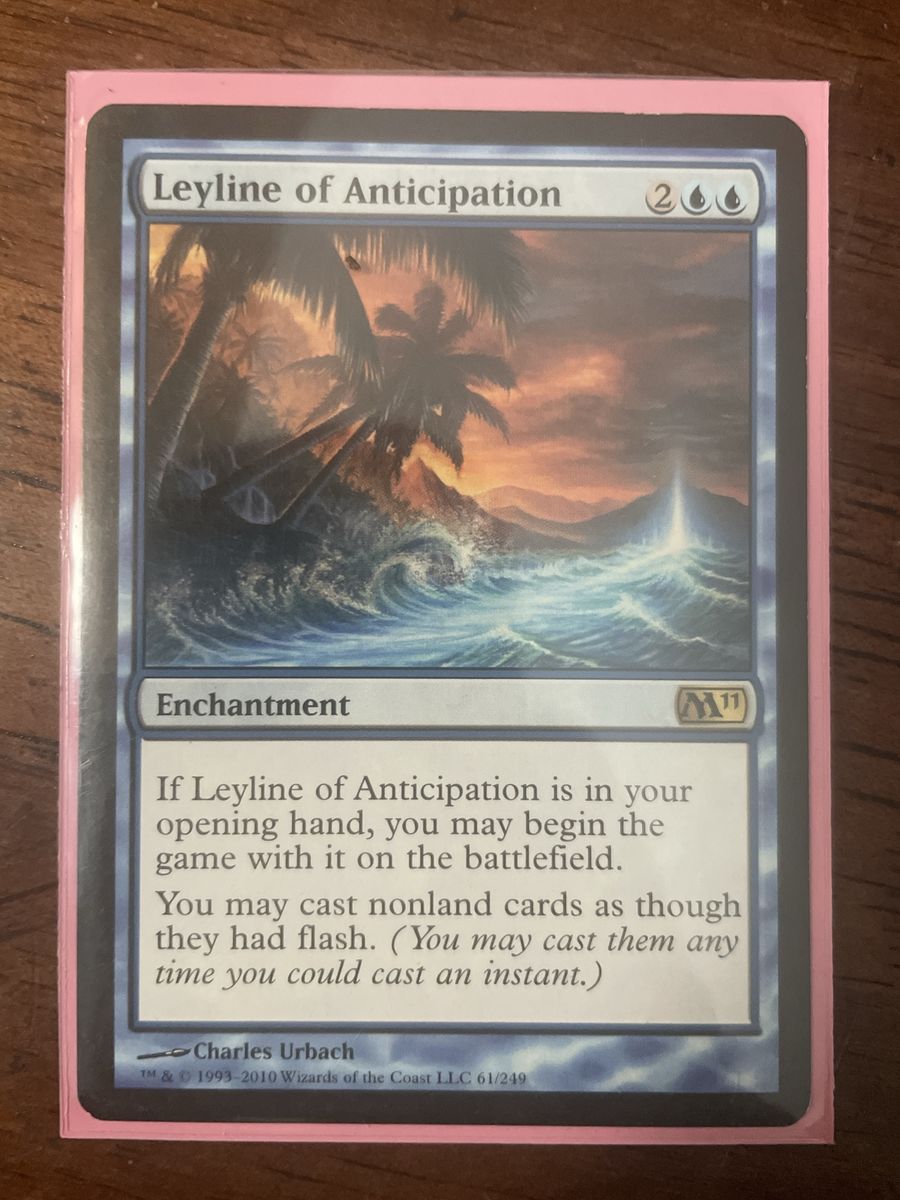 Magic: The Gathering Leyline of Anticipation M11 Blue Enchantment Card (61/249) Charles Urbach