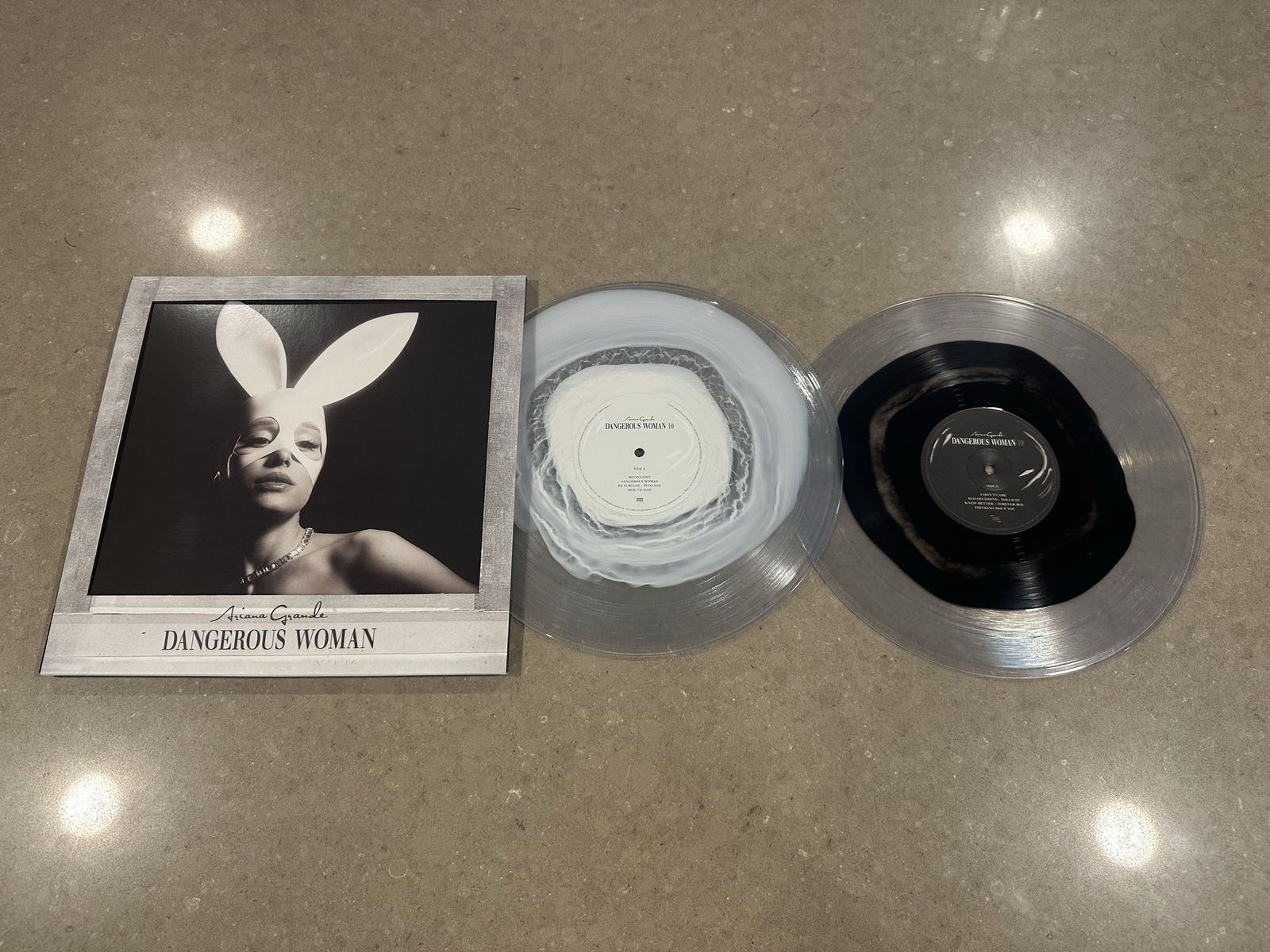 Ariana Grande-Dangerous Woman 10th Anniversary Vinyl-Mixed 2LP (2016 & 2026 Vinyl) Half & Half-Both Albums-One Complete Album