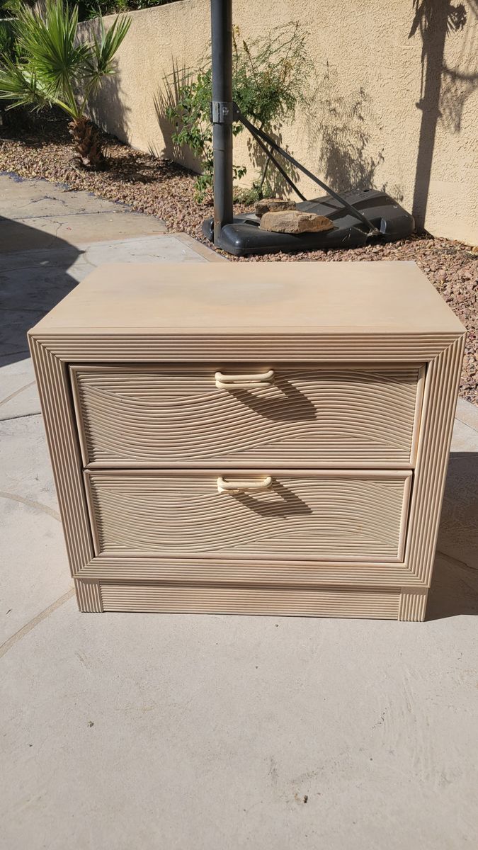 2 Vintage Mid-Century Modern 2-Drawer Nightstands End Tables