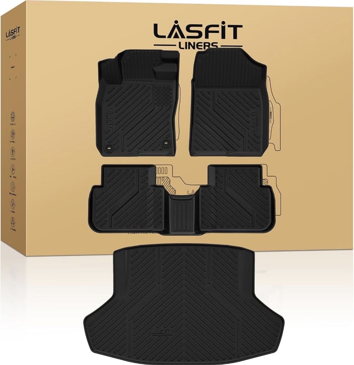 NEW LASFIT All Weather Floor Mats for Honda Civic 2022-2026