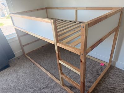 IKEA Kura Reversible Kids Bed Frame, Pine/White - Twin Size