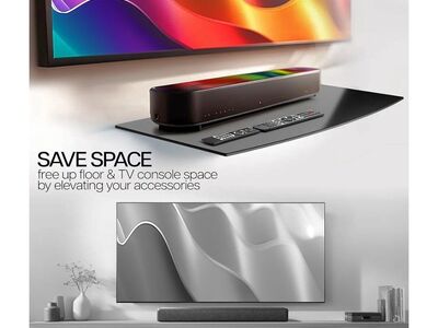 Tempered Glass Floating Wall Shelf