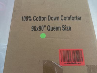 100% Cotton Down Comforter, Queen Size 90x90"