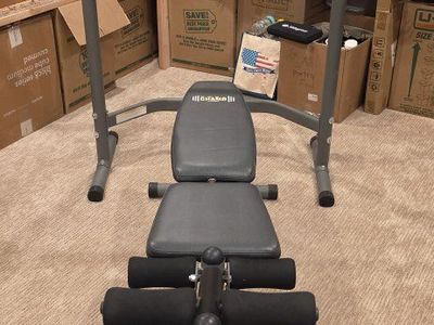 Weight Bench with Leg Developer and Barbell Rack
