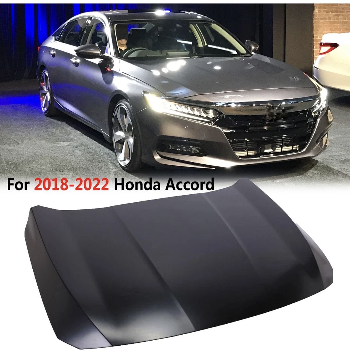 Unpainted Front Hood Panel for 2018-2022 Honda Accord - Ready for Custom Paint