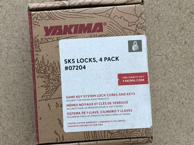 Yakima SKS Lock Cores and Keys - 4-Pack, #07204 - Same Key System Security for Racks
