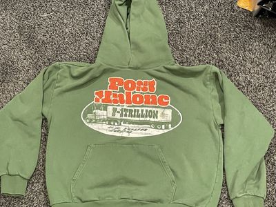 Post Malone F-1 Trillion US Tour 2024 Green Hoodie XL