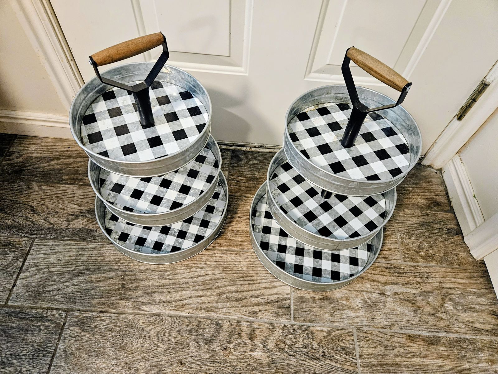 3-Tier round party trays (2) $35 each