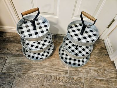 3-Tier round party trays (2) $35 each