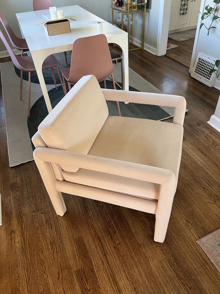 Soft Pink Accent Chair