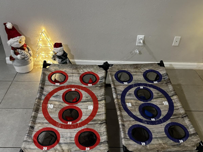 New in box Portable Cornhole Board Set