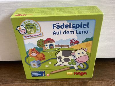 HABA Fädelspiel On the Farm Wooden Threading Toy