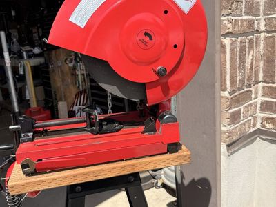 Milwaukee Heavy-Duty 14-Inch Abrasive Cut-Off Saw - Model 6177-20 - Red - Works Great Milwaukee metal cutoff saw includes metal