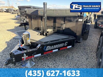 7x14 Diamond C LPT 207 Dump Trailer - 32" Sides - 15.5K GVWR - 14 Ply Tires, Board Brackets, Long Arm Tarp