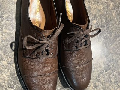 Allen Edmonds Sz 11.5 D Port Washington Tate Pebbled Leather Derby Dress Shoes excellent condition