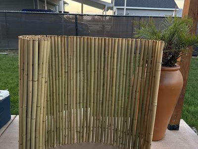 Forever Bamboo Backyard X-Scapes Natural Bamboo Slat Fencing Roll 99” L X 4 feet H