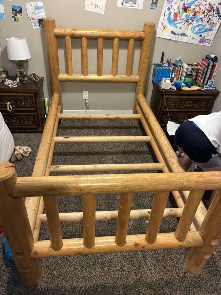 Twin Log Bed Frame
