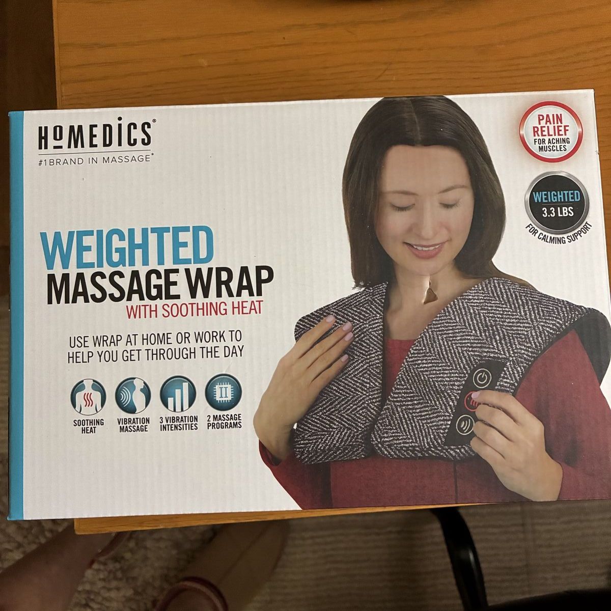 HoMedics Weighted Massage Wrap with Soothing Heat