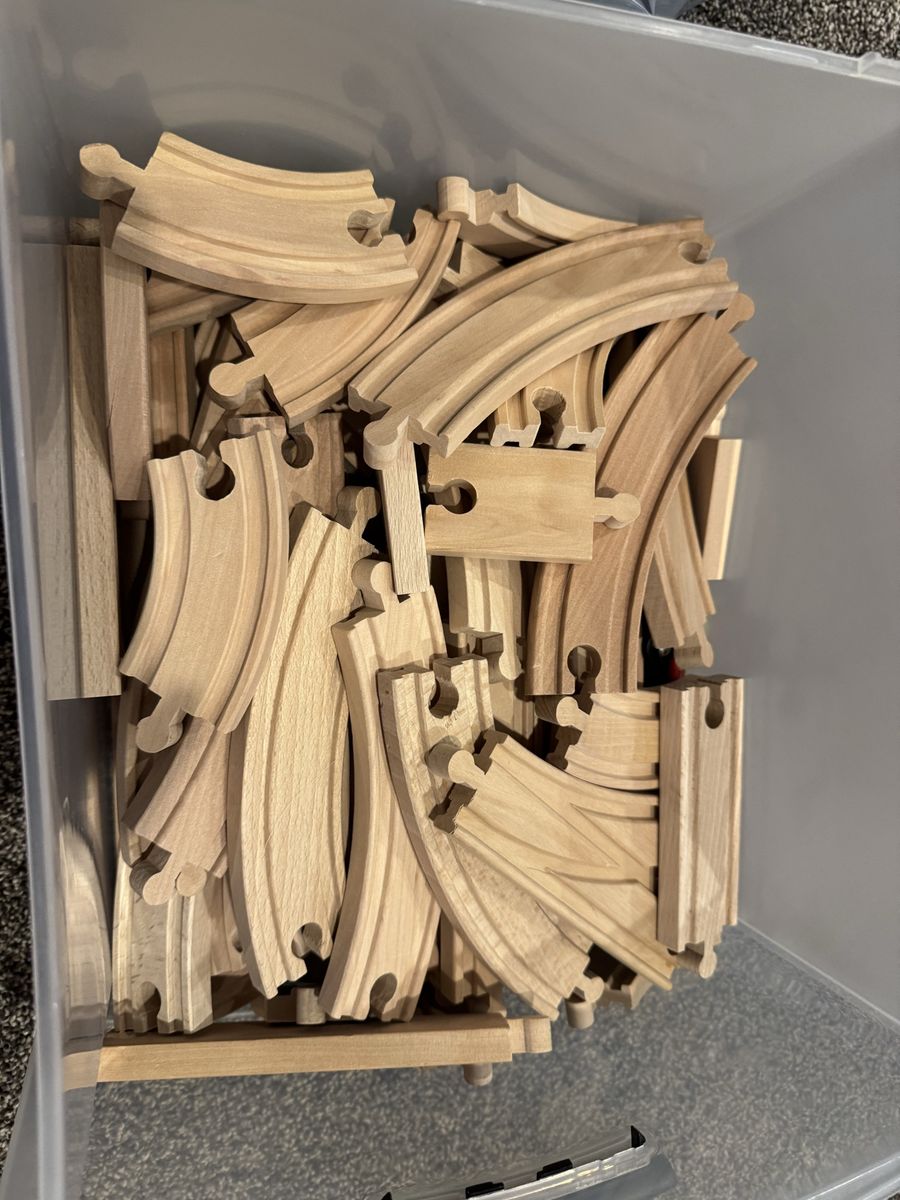 Wood Train Track Set