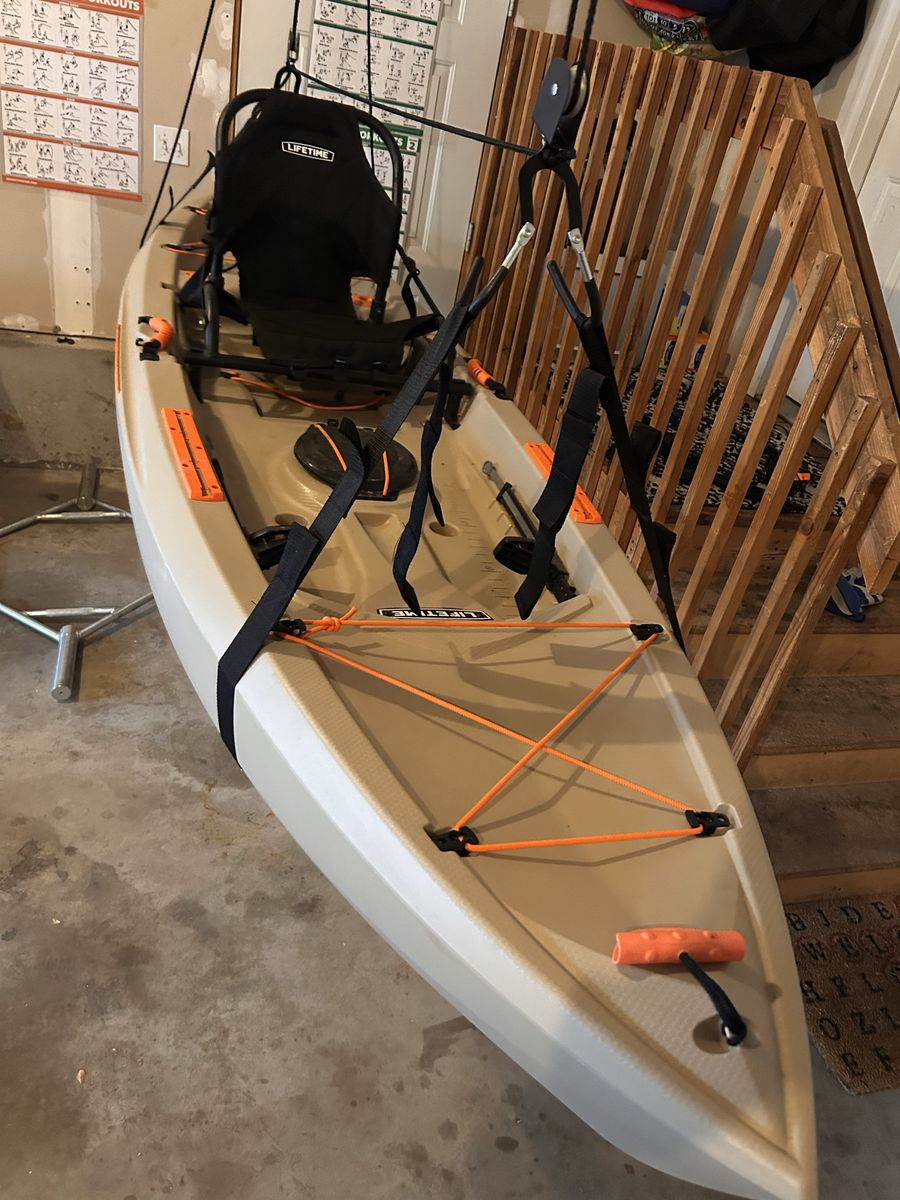 Lifetime Tamarack Pro Angler Kayak - Tan with Black Framed Seat