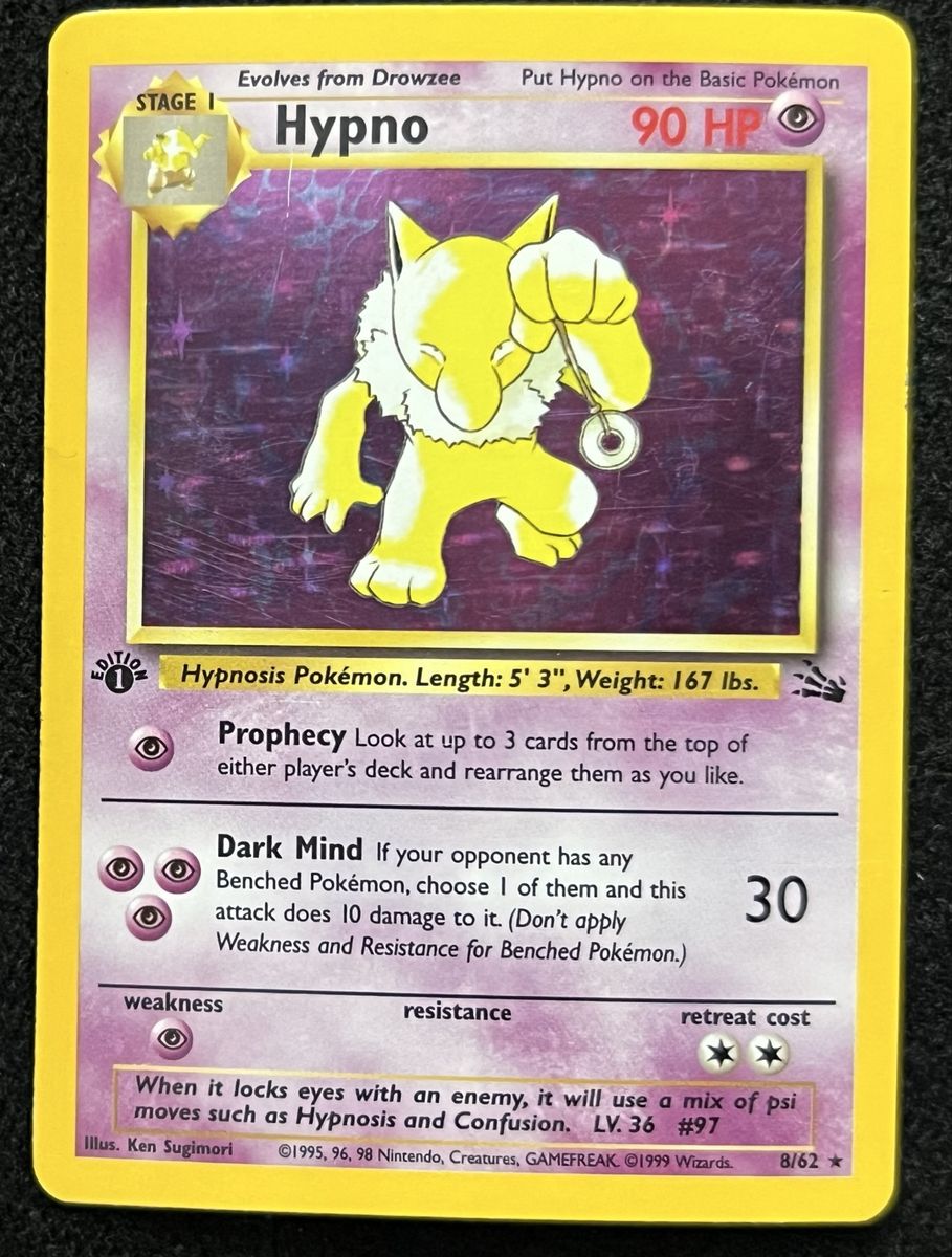 (NM) Hypno 8/62 Holo 1st Edition - Pokemon Fossil