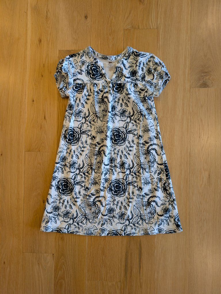 Tea Collection Girls' White Floral Print Dress - Size 10