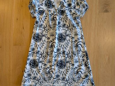Tea Collection Girls' White Floral Print Dress - Size 10