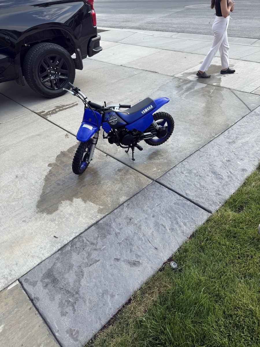 2024 Yamaha PW50 Dirt Bike - Blue, Kids Off-Road Motorcycle
