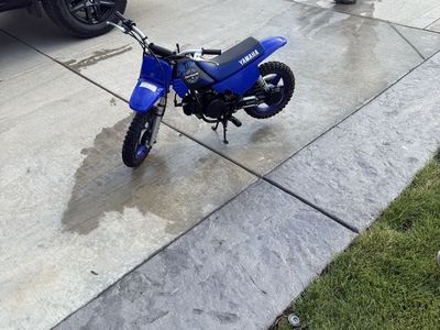 2024 Yamaha PW50 Dirt Bike - Blue, Kids Off-Road Motorcycle