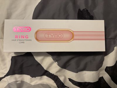 TYMO RING Hair Straightening Comb - Rose Pink Ceramic PTC Heating Hair Styler