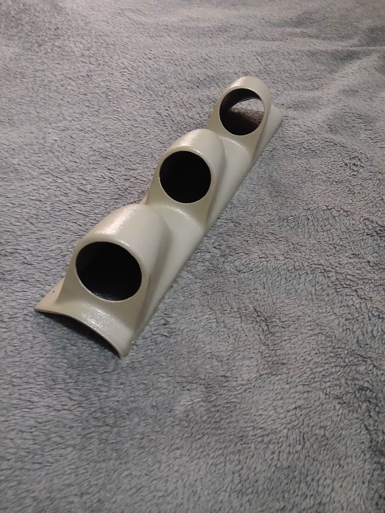 Triple Pillar Gauge Pod - Beige 3-Hole Mount