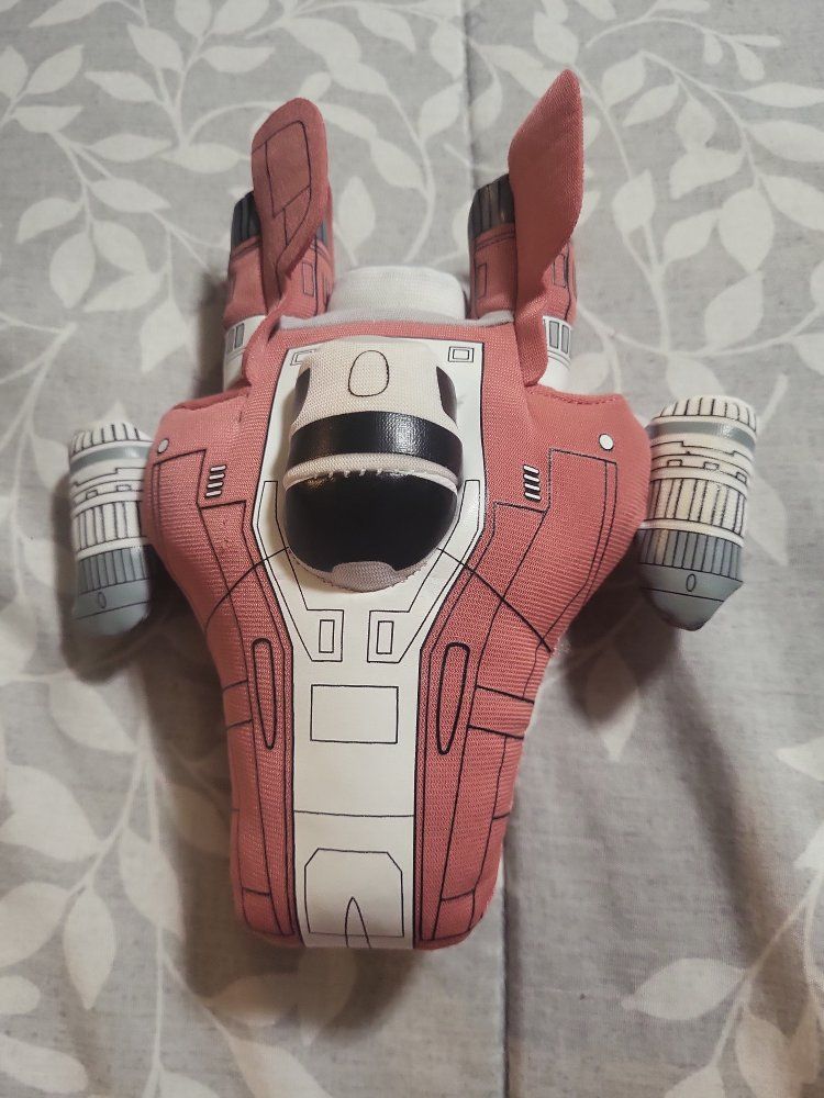 Star Wars A-Wing Starfighter Plush Vehicle Pink Gray