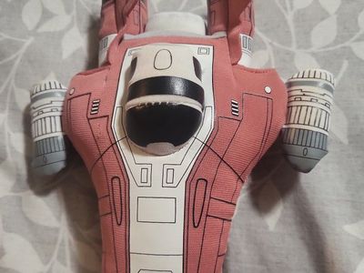 Star Wars A-Wing Starfighter Plush Vehicle Pink Gray