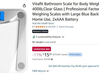 Weight scale / Conair hair straightener / LED desk lamp with 7 brightness ($5 each)