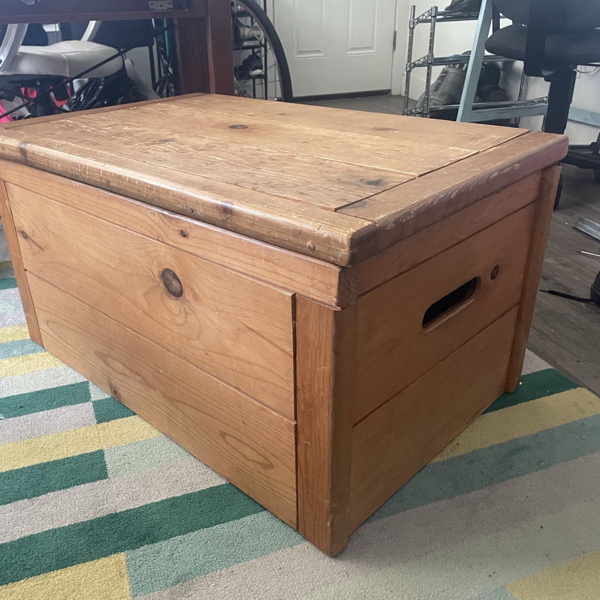 Real Wood Rustic Pine Storage Chest/ Trunk Project