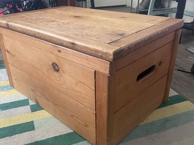 Real Wood Rustic Pine Storage Chest/ Trunk Project