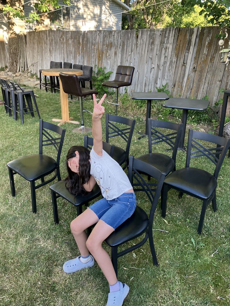 Chairs, High chairs, High tables, Rotating adjustable chairs