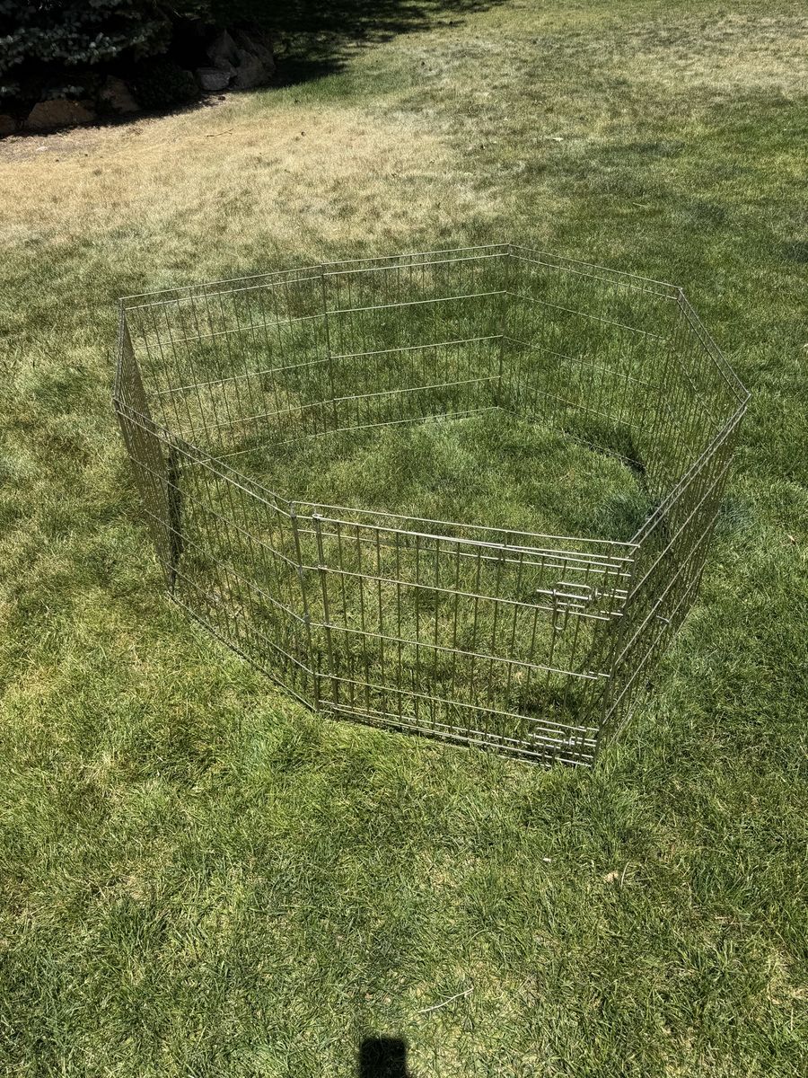 Metal Pet Playpen / Exercise Pen - Foldable, Portable for Dogs, Puppies, Small Animals