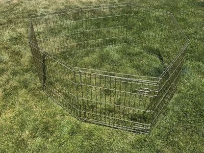 Metal Pet Playpen / Exercise Pen - Foldable, Portable for Dogs, Puppies, Small Animals