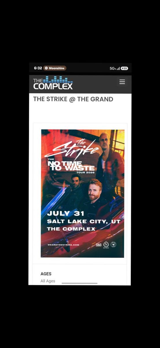 The Strike Concert Ticket $25.