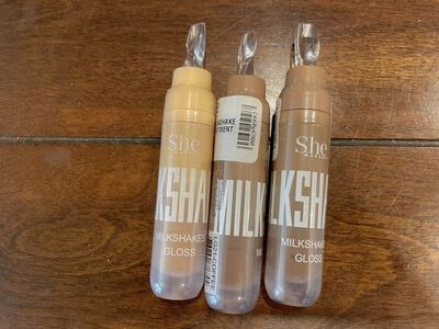 Lot Of 3 New She Makeup Milkshakes Lipglosses