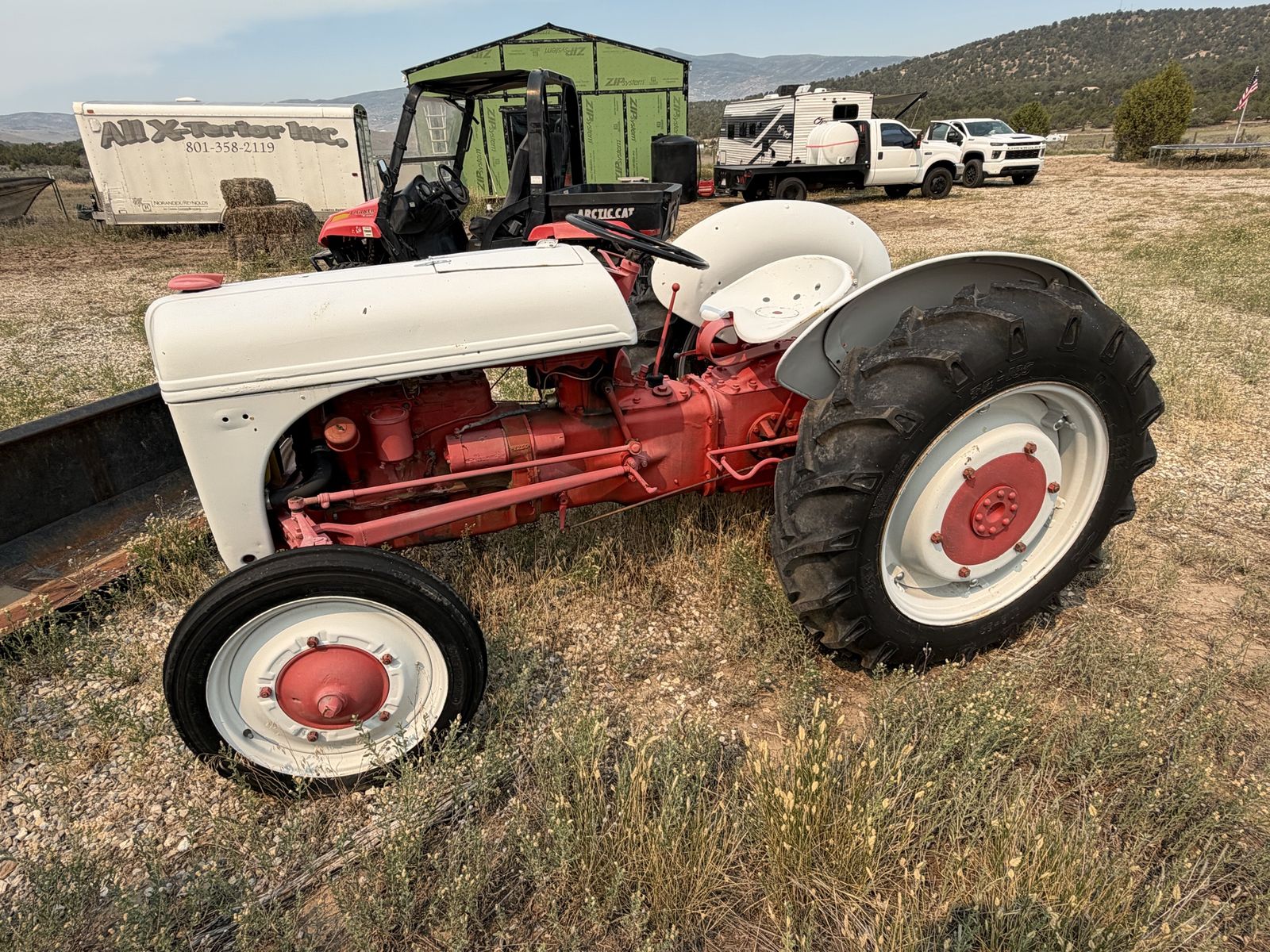 Vintage Ford 8N Utility Farm Tractor - Red and White