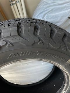 Set of 5 BF GOODRICH ALL TERRAIN KO2 TIRES